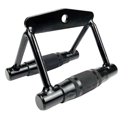 V Shaped Pull Rod Cable Pulldown Attachment Double D Row Handle for Strength Training 502R-Black