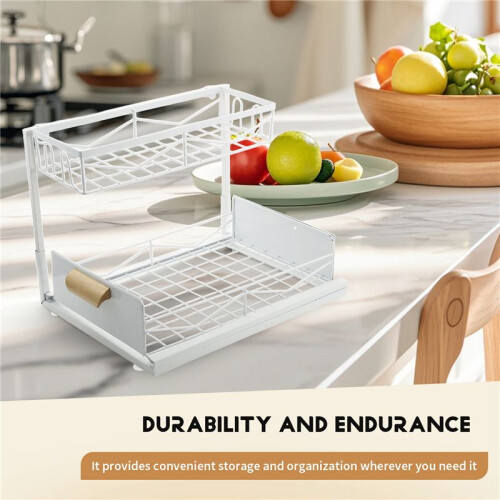 Kitchen Storage Racks Pull-Out Drawer Under-Sink Racks Multi-Layer Kitchen Storage Racks Cabinet Storage Shelves 2