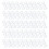 50PCS Transparent PP Comb Binding Spines 16mm, 120 Sheets 16
