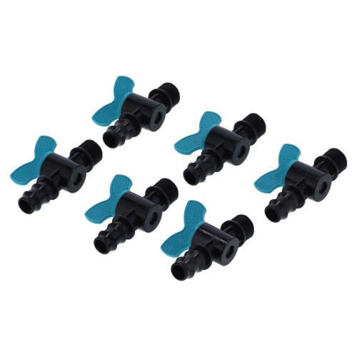 50 Pack Plastic Gate Valve 25mm to 3/4in Male 2