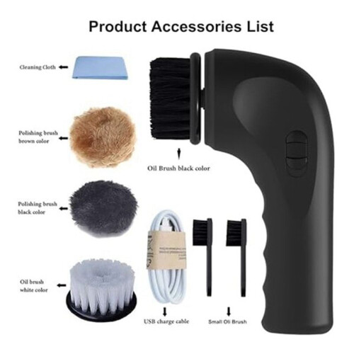 Electric Shoe Brush Machine Polishing Brushes USB Interface Charging Multifunction Handheld High Power Endurance 2
