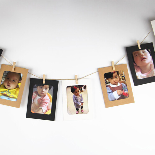 (7Inch) 10pcs Kraft Photo Frames DIY Wall Decor 1