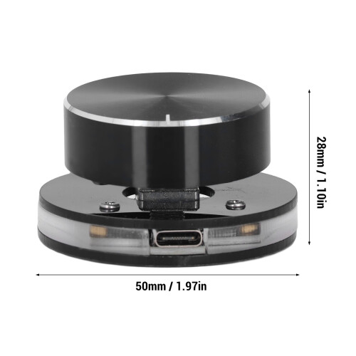 USB Volume Control Knob for PC & Android Type C RGB LED Easy Media Adjustment 1