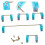 Mechanical Keyboard Stabilizer Transparent Blue for 61/64/87 Keys 14
