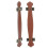 Artificial Leather Luggage Handle 192x38mm Reddish Brown 16