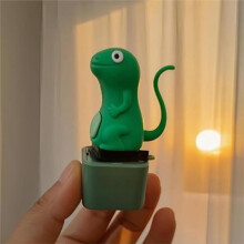 2PCS Lizard Keychain, Keyboard Clicker Stress Reliever Fidget Toys, Rechargeable Keychain with Sound Colorful Lights
