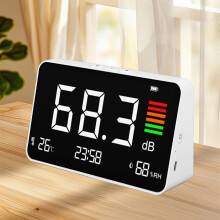 Sound Level and Temp Humidity Meter 30-130dBA for Home School Library DM219N