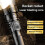 2X LED Flashlight Rechargeable Portable Flashlight Digital Display Outdoor Work Light Telescopic Zoom Flashlight 2