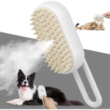 3-in-1 steam brush for cats, with water spray, self-cleaning, with massage, cat grooming brush