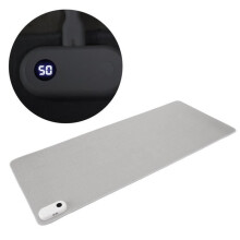 SALUTUYA Large Heated Mouse Pad, SALUTUYA Heated Desk Mat, 150W Heated Mouse Pad, Computer Keyboard, Gray