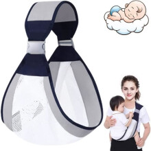 3D Babytrage, Babytragetuch, atmungsaktive Babytrage, Babytrage, für Babys und Kleinkinder bis 20 kg (graues Netz)