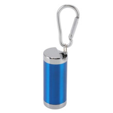 Tbest Outdoor Pocket Ashtray, Portable Stainless Steel Ashtray with Fireproof Buckle, Exquisite Look, Mini Ashtray, Blue