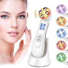 Dispositivo viso antirughe Leytn Dispositivo di bellezza ad ultrasuoni Trattamento viso fotonico LED multifunzionale Antirughe Antietà