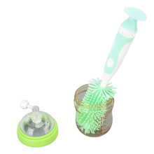 Baby Bottle Brush Water Silicone Milk Container for Baby Bottles Cleaning Green