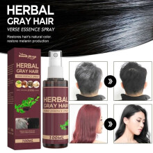 Herbal hair care serum, 100ml, Anti-darkening spray for white hair, reduces gray hair