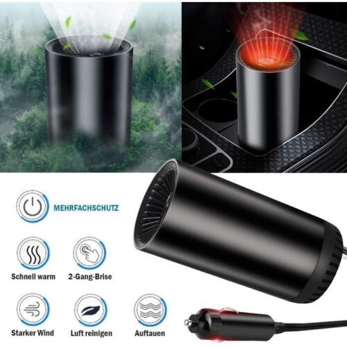 Portable Car Heater, 12V 150W Fast Heating with Heating and Cooling Function, Winter Defogging A392 2