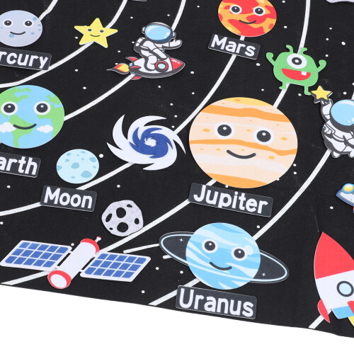 40 Piece Felt Solar System Learning Board