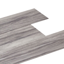 Pack of 36 Gray Wood Grain Sticky Vinyl Flooring
