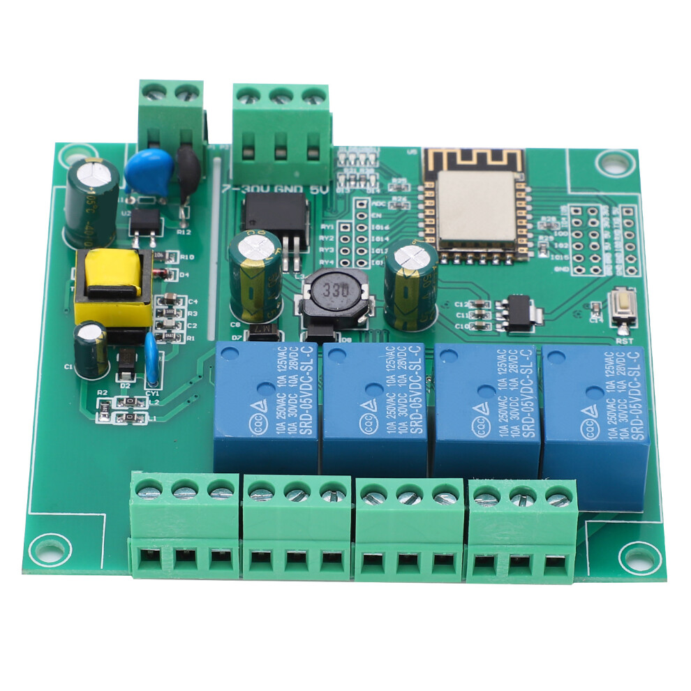 Wifi 4-Channel Relay Module Esp8266 Dc7â12V/5V Usb For Smart Home 8441391737199