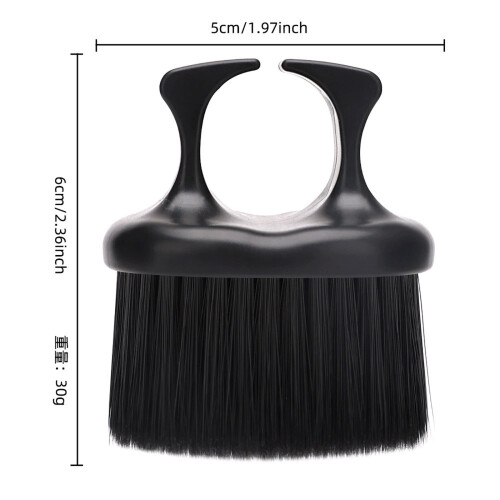 (Black) Men\'s Beard & Hair Brush w/ Ring Handle 1