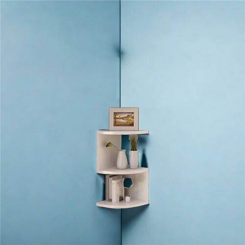3X Corner Shelf Corner Punching-Free Corner Bookshelf Kitchen Triangle Cabinet Storage Rack