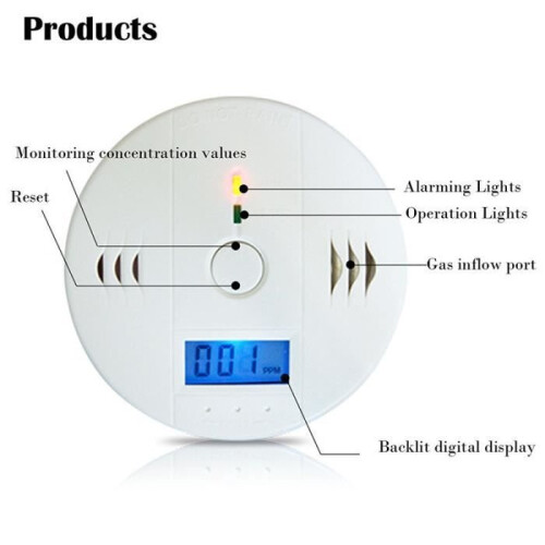 2x LCD CO-koolmonoxidedetector 2