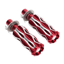 CNC Fußrasten Pedal Aluminium Rot Motorrad