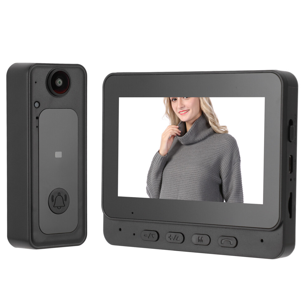 Wireless Video Doorbell 4.3" Screen 8Mp 170 Wide Angle Auto Recording 3121391356167