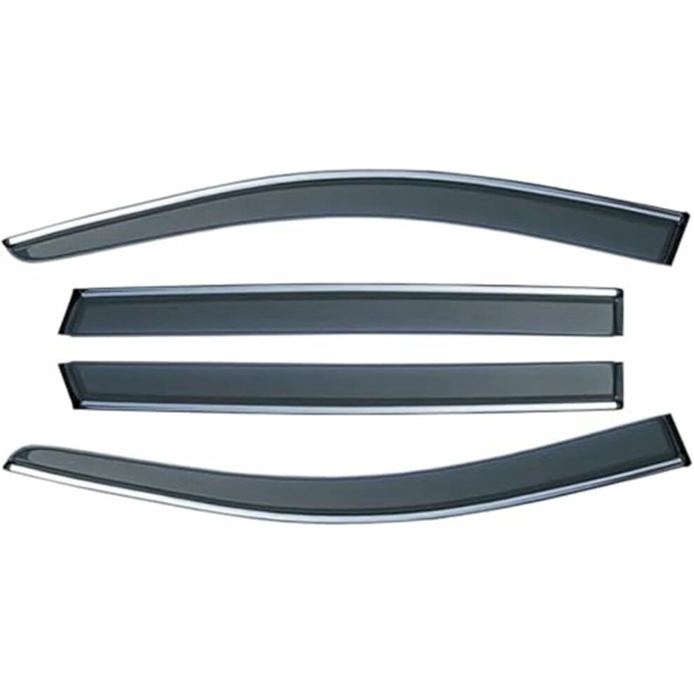 Car Window Visor Rain Guards For Toyota Bz4x Subaru Solterra 2023 2024, Smoke Tinted Allweather Deflectors 9330225084457