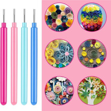 12pc Quilling Kit Quilling Tool for Paper Flowers Crafts Colorful Paper Strip Quilling Needle Pen DIY Cardmaking Paper