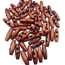 Verpakking van 12 vintage ovale houten knevelknopen van 30 mm (3 cm) voor naaien, breien, duffelcoats, versieringen, knutselen en het maken van