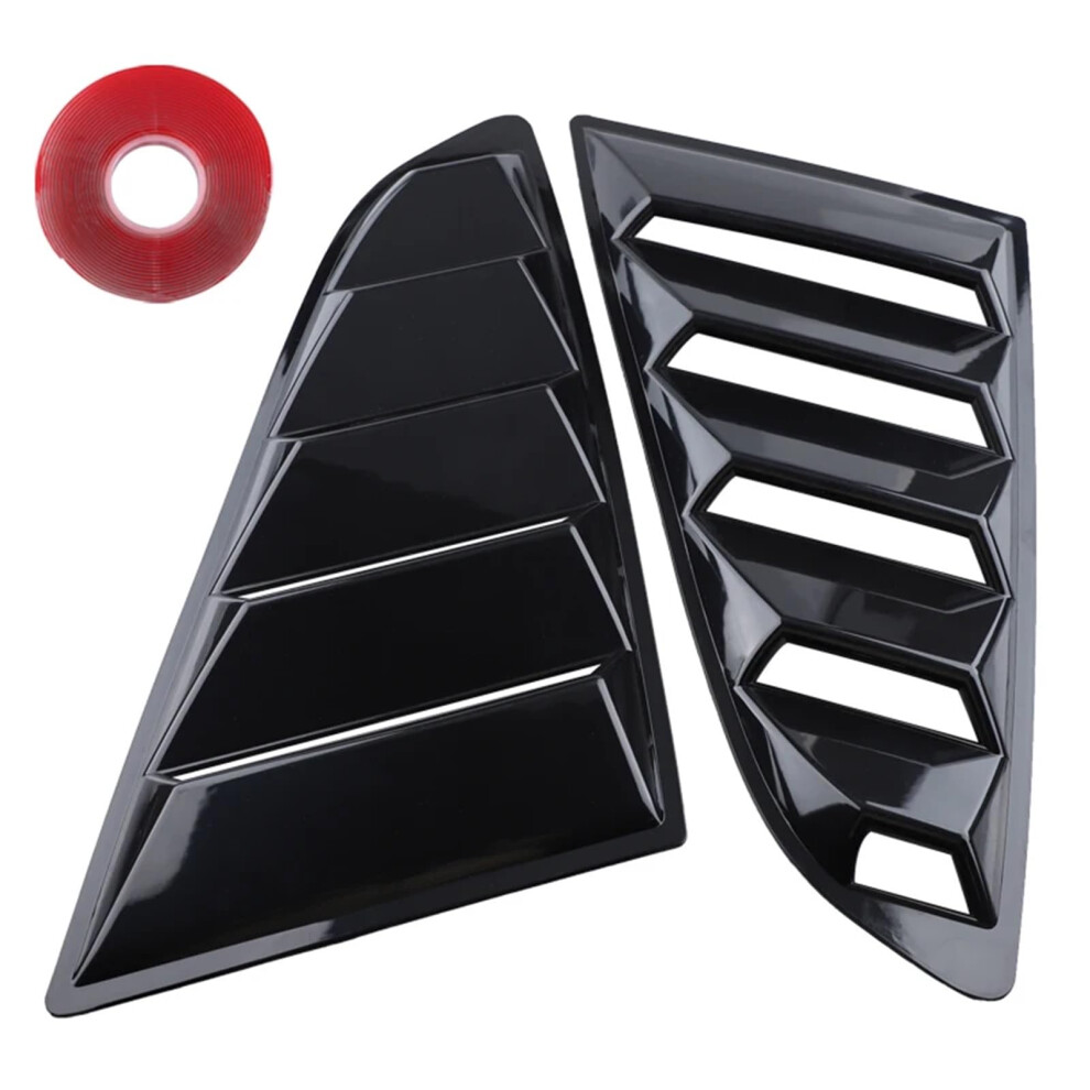 Rear And Side Window Louvers For Ford Mustang 20152021 Matte Sporty Finish Sun Protection Black 9330225085096