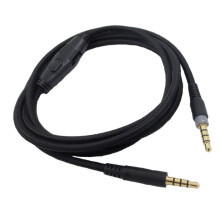 Custom Headphone Cord for HyperX Cloud Series Volume Wheel & Mic Mute for Gaming, 59-inch