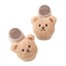 Baby Socks Winter Warm Non-Skid Cotton Khaki M/1 Year