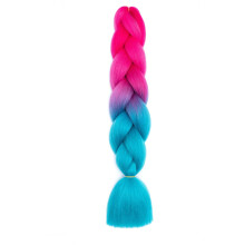 6er-Packung à 100 g, 61 cm hitzebeständiges, synthetisches Flechthaar, geeignet für Twist- und Crochet-Frisuren, von Rosa bis Pfauenblau