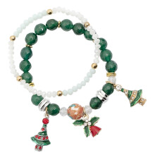 Pretyzoom 2Pcs/Set Jewelry Sets Alloy Bracelets Christmas Design Wearable Decoration for Women