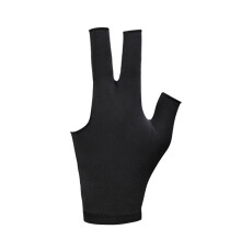 Guanti da biliardo a tre dita, guanti da stecca aperti in spandex per mano sinistra, compatibili con biliardo e pool.