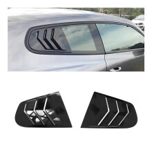 Gloss Black Car Rear Window Louver and Side Vent Trim for Scirocco 2009‑2018, Sporty Heat‑Reducing Shade