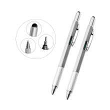 Uniball Pen 6 In 1 Multifunctional Screwdriver Tool Caliper Level Scale Ball Point Pen 10ml on Clearance