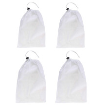 Tepsmf Pool Fine Mesh Filter Bags (4 Pack) for Leaf Vacuum Cleaners – Universal Fit, Locking Cord, Compatible with Leaf Terminator