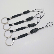 10 stk. sorte nylon lanyards aftagelige til kort, kamera og lyselektronik