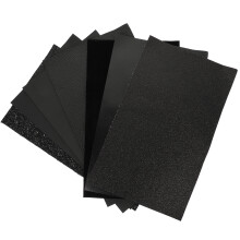 Black Craft Felt Fabric Sheets Set 7 Pieces