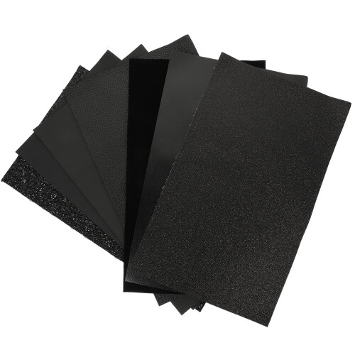 Black Craft Felt Fabric Sheets Set 7 Pieces