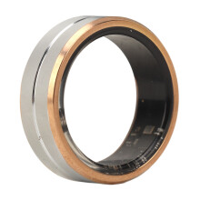 Smart Health Ring with Sleep Monitoring, Step Count, Camera Control, IP68 Waterproof, Silver/Gold, 12 Type