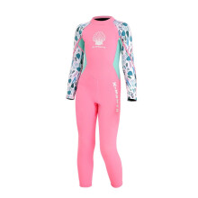 Kids Wetsuit 2.5 mm Full Length -Piece PUF50+ Swimming Suits for Diving, Surfing, Snorkeling - Pink S