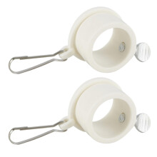 2 Pack Flag Pole Swivel Mounting Rings Flag Pole Accessories with Grommet Clip - 1inch