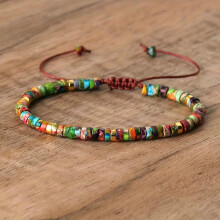 1pc Adjustable Handmade Beaded Wristband - Summer Vacation Accessory, Beach & Casual Wear, Compatible with All Wrist Sizes