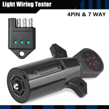 4 Way Flat 7 Way Blade Trailer Light Wiring Tester Light Brake Tail Turn Signal