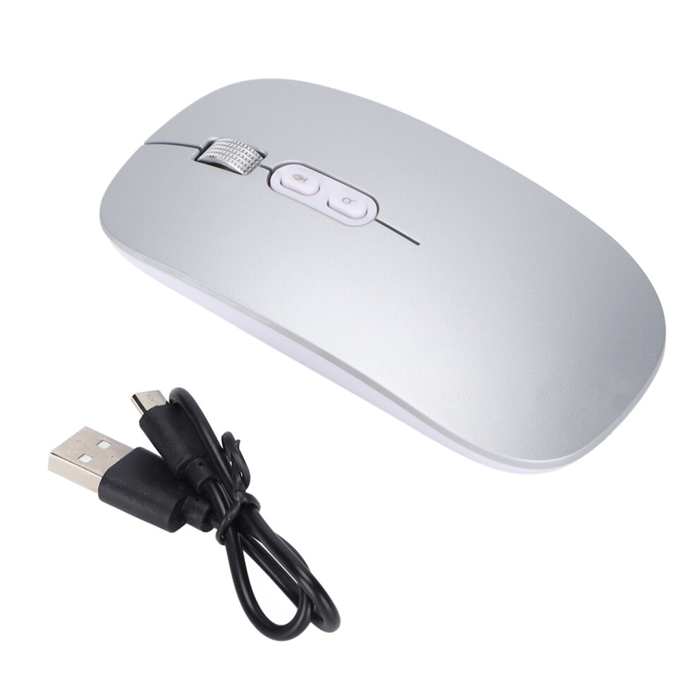 Wireless Mouse 1600Dpi Ai Optical, 2.4G, Rechargeable Silver 7891391359180