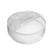 Bolsa de almacenamiento para coronas navideñas con ventana y asa, contenedor de plástico reutilizable de alta resistencia, compatible con coronas